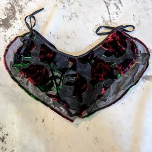 Exploded Floral Velvet & Chiffon Sleep Short